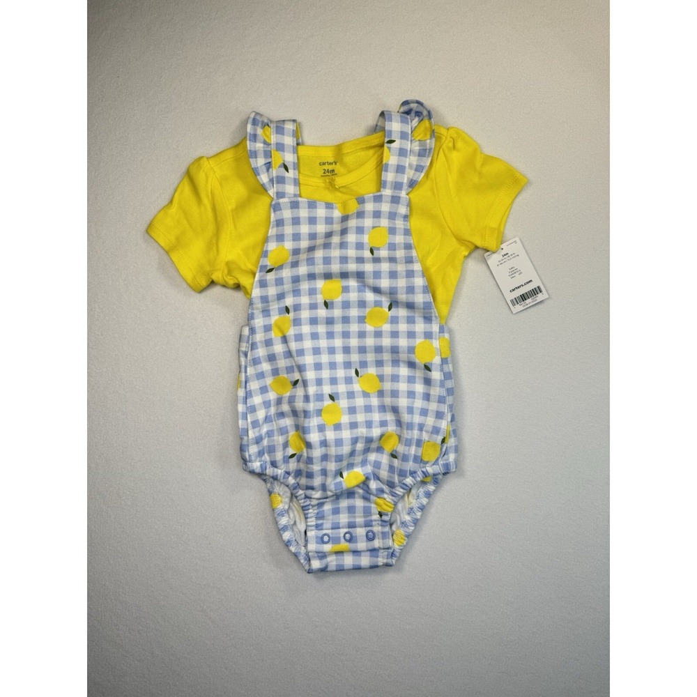 Carter's Baby Girls Sunsuit Coverall Set Pink 24M New with Tags